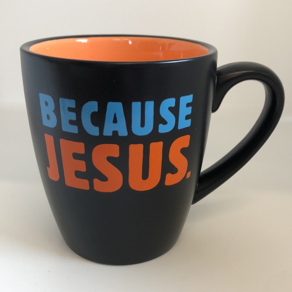 NEW Hallmark ‘BECAUSE JESUS.’ artist Keion Jackson MUG 🟧🟦 - Picture 1 of 1